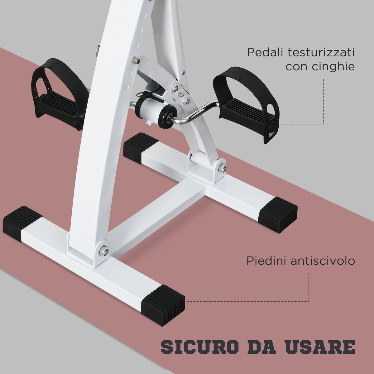 Sofa or Armchair Foot Pedal with LED Screen, Adjustable Height and Intensity, White, 40x42.5x100cm