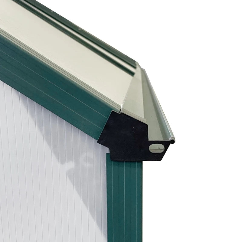 Garden Greenhouse in Polycarbonate, Metal and Aluminum, Anti-UV and Windproof, 190x253x199cm, Green