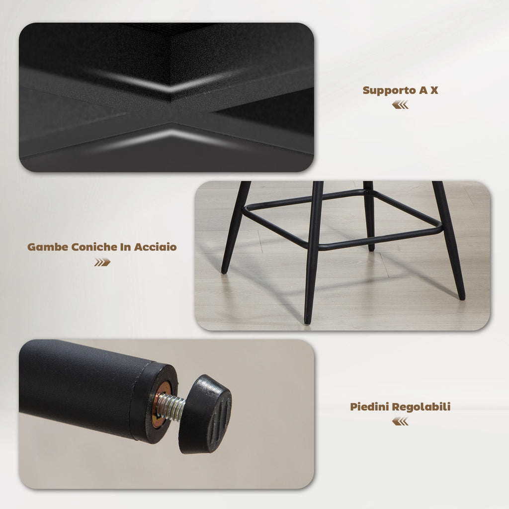 Set of 2 Swivel Bar Stools with Backrest and Armrests, Corduroy Upholstery and Footrest, Beige