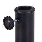 Base for Crescent Umbrella Ø3.8 and Ø4.8 mm in Resin with Crank, 50x31x32 cm, Black