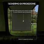 Outsunny Waterproof 4-Person Camping Tent with Sleeping Area and Living Area, in Polyester, 460x300x200 cm, Green - Borgè