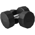 SPORTNOW Set of 2 12-sided Dumbbells weighing 15 kg in Metal and Rubber with Non-Slip Grip, 26x15.5x15.5 cm, Black