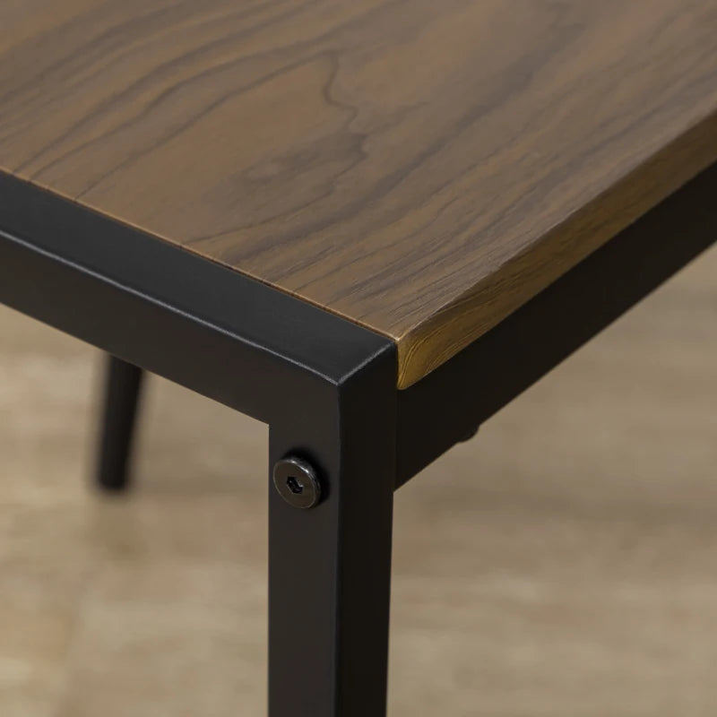 Dining Set: 5 Piece Dining Set with 1 Rectangular Table 100x63x76. 5 cm and 4 Chairs 45x40x82 cm, in Steel and MDF - Borgè