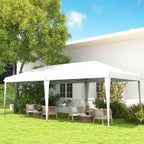 Outsunny 6x3m Pop-Up Garden Gazebo, Folding Party Tent with Carry Bag, White