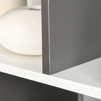 8-Tier Bookcase for Living Room and Bedroom, Wooden, 100x24x124 cm, Charcoal Grey