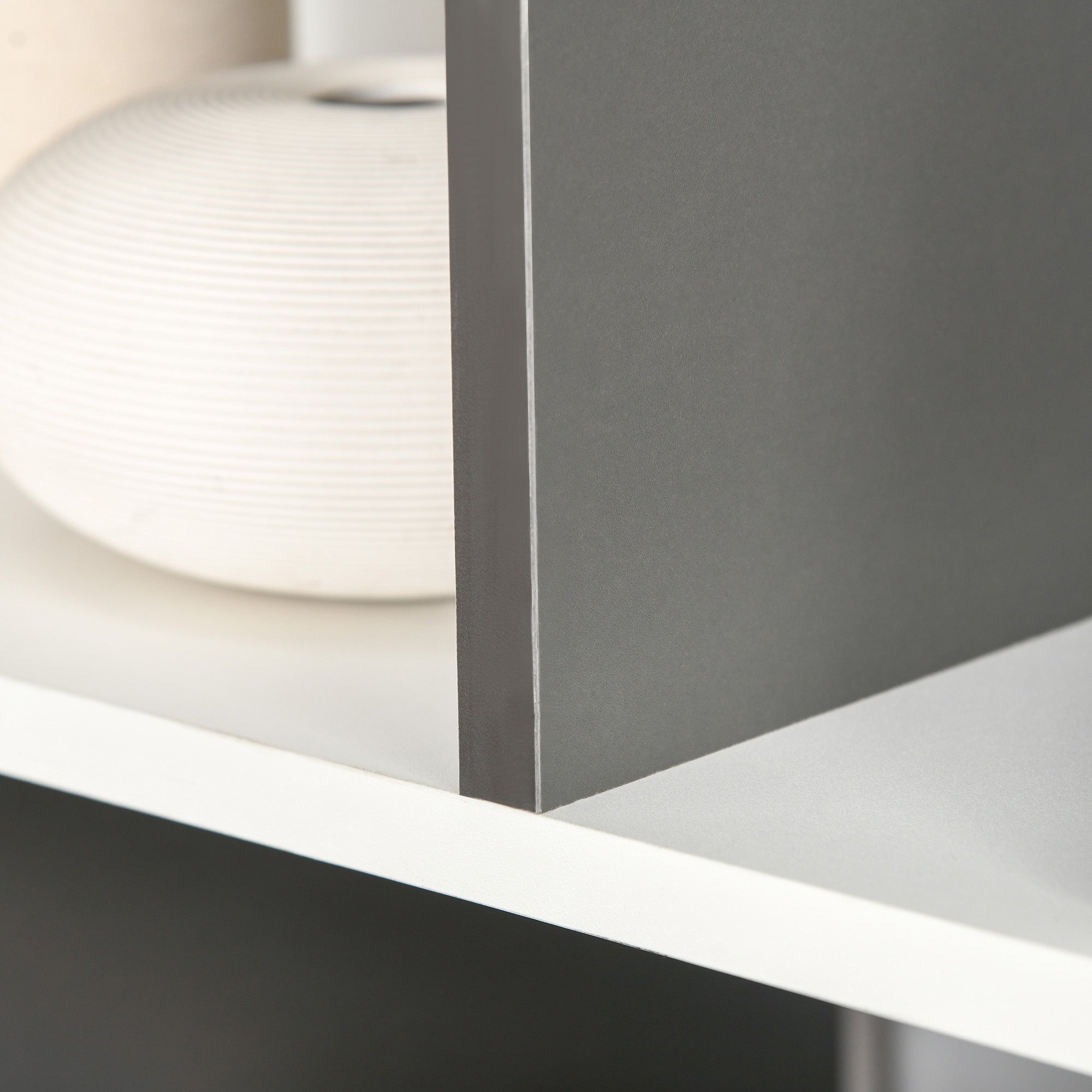 8-Tier Bookcase for Living Room and Bedroom, Wooden, 100x24x124 cm, Charcoal Grey