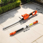 Outsunny Cordless Hedge Trimmer with 2 x 4000mAh Batteries and Aluminum Telescopic Pole