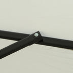 Tiltable Round Umbrella with Crank, in Aluminium, Metal and Polyester, Ø266x248.5 cm, Cream White