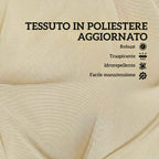 Outsunny Set of 2 Outdoor Chair Cushions with Ties, Polyester and Cotton, 120x50x8 cm, Beige