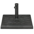 19kg 51x51x32cm Resin and Steel Umbrella Base for Ø32mm, Ø38mm and Ø48mm Poles, Black - Borge' Group Limited