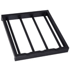 Kitchen trolley with drawers and wine bottle holder in wood and black - Borgè