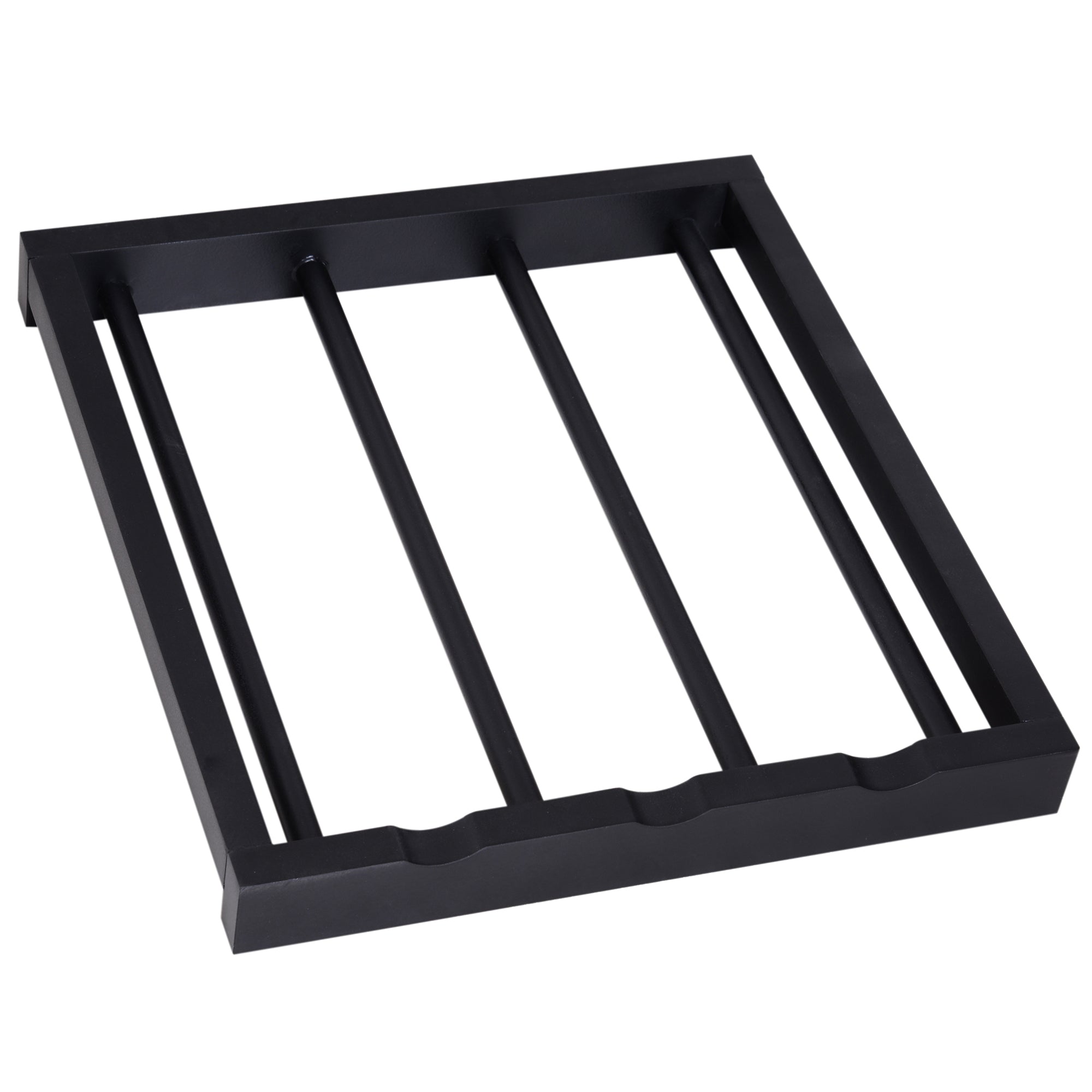 Kitchen trolley with drawers and wine bottle holder in wood and black - Borgè