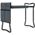 Outsunny 2-in-1 Steel Kneeling Chair with Storage Bag and EVA Cushion, 58x28x49 cm, Grey and Black