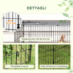 Pawhut for outdoor and interior rabbits with steel roof, 220x85x70cm, green - Borgè