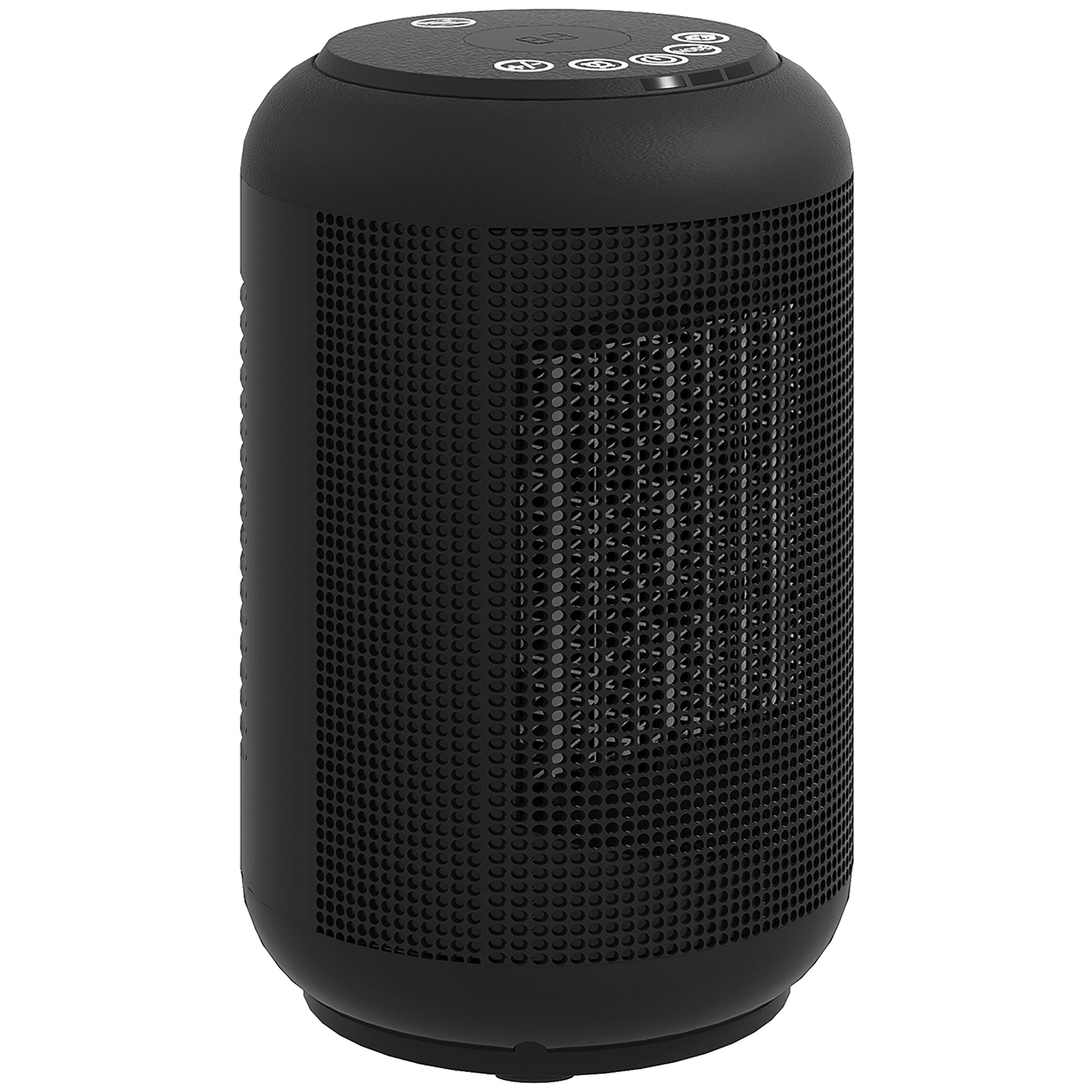 Electric Heater, Adjustable 3-Mode, 24-Hour Timer, Fireproof PP and PA, 14x14x21.5 cm, Black