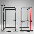 SPORTNOW Power Cage, Adjustable Rack with 460KG Capacity