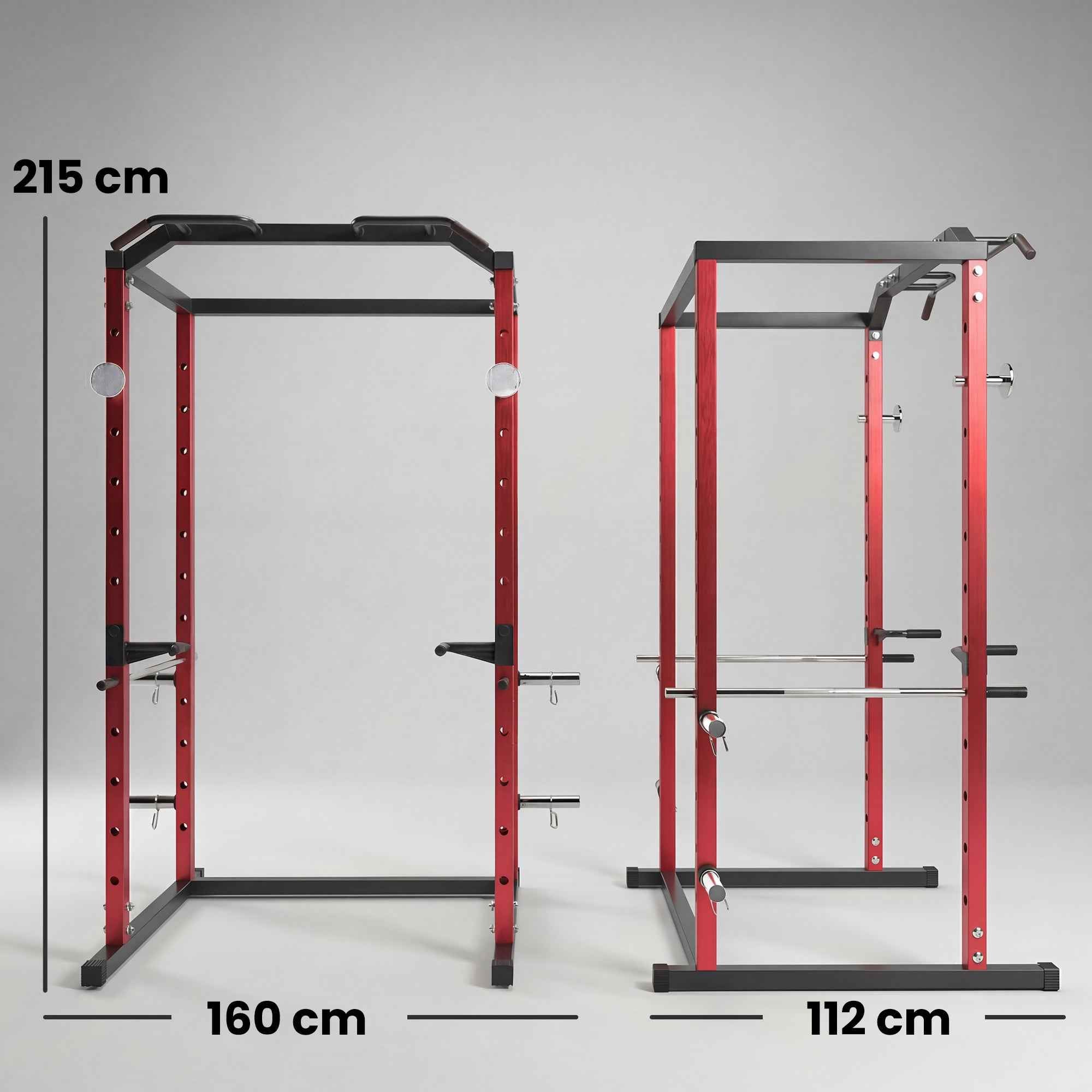 SPORTNOW Power Cage, Adjustable Rack with 460KG Capacity