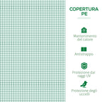 Mini Waterproof Plant Greenhouse with 3 Roll-Up Entrances, Steel & PE, 400x100x80 cm, Green