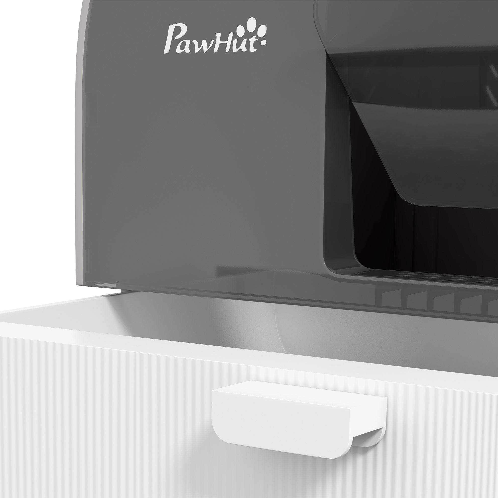 PawHut Closed Cat Litter Box with Filters, Scoop and Tray, PP Structure, 43x44x47cm, Gray - Borgè