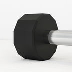 SPORTNOW Set of 2 12-sided Dumbbells weighing 10 kg in Metal and Rubber with Non-Slip Grip, 26x13x13 cm, Black