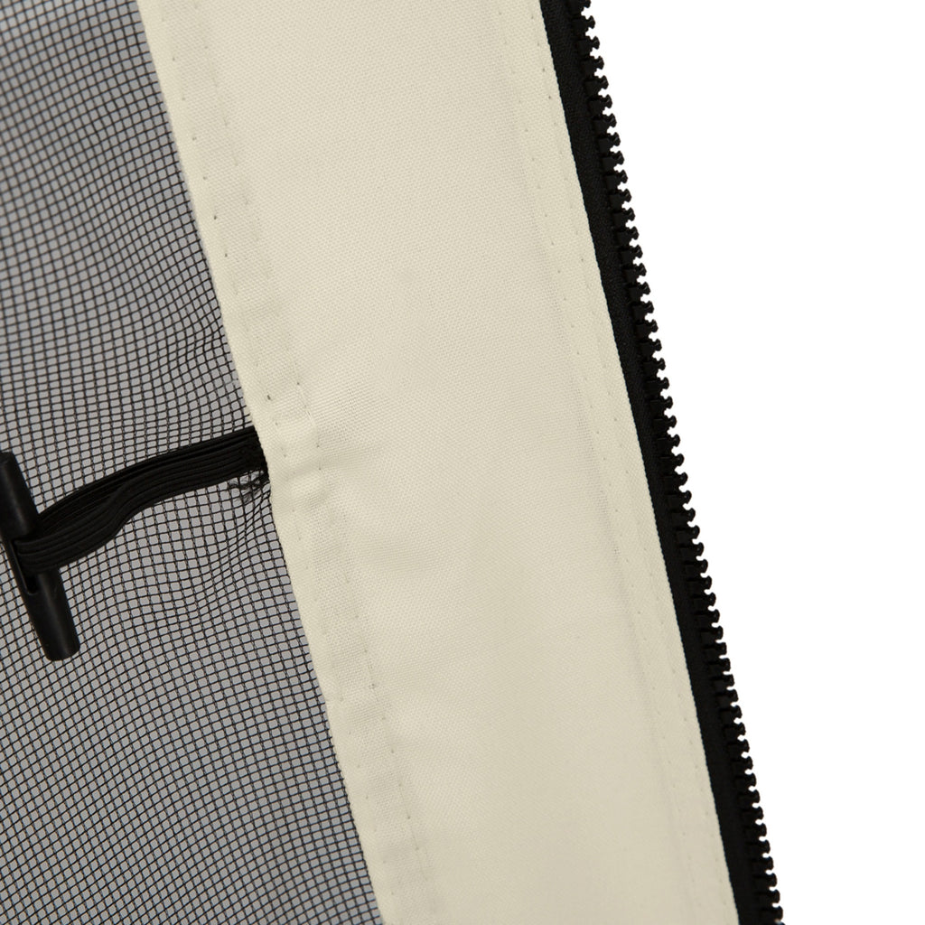 Universal Replacement Gazebo Mosquito Net with Zippers, 302x207cm - Black and Beige