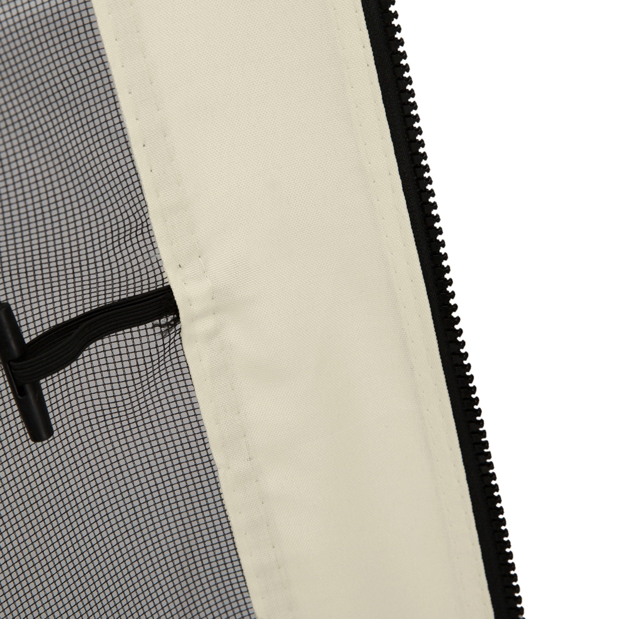 Universal Replacement Gazebo Mosquito Net with Zippers, 302x207cm - Black and Beige