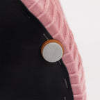 Set of 2 Round Stackable Upholstered Footstools with Velvet Upholstery, 34.8L Storage, Pink