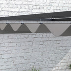 Outsunny Pergola Gazebo 3x4 m with retractable roof and drainage holes, steel and polyester, gray - Borgè
