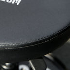 HOMCOM Workshop Stool with Wheels and Tool Holder, Adjustable Height and Swivel, Ø40x25-48cm, Black - Borgè