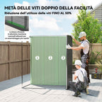 Outsunny Metal Garden Shed with Vents and Sliding Door, 159x106x181 cm, Dark Grey