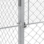 PawHut Outdoor Run for Large Dogs up to 30kg, with Waterproof and Anti-UV Roof, 4x2.3x1.5m, Silver - Borgè