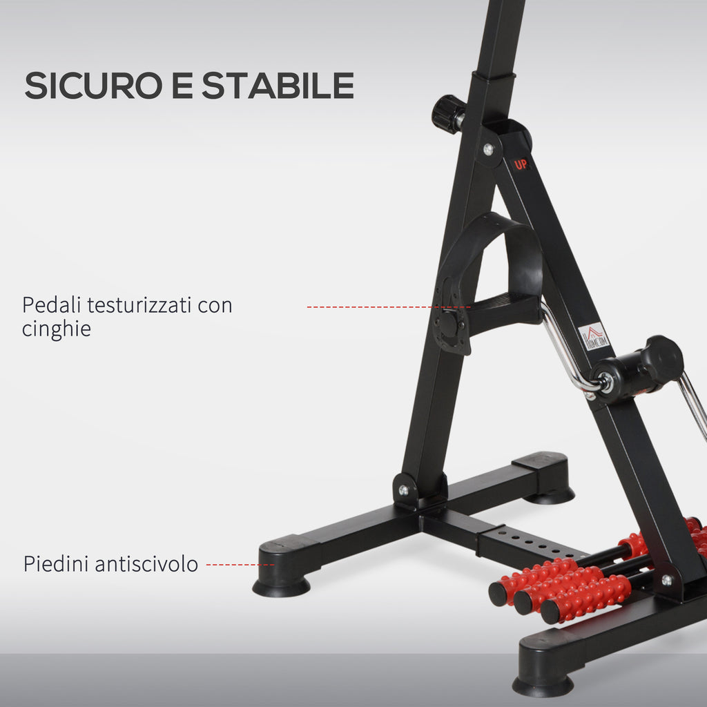 Arm and Leg Pedal Exerciser with LCD Screen, Adjustable Height and Resistance, 56x44-56x75-97 cm
