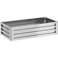 Outsunny Open Bottom Raised Garden Bed with Galvanized Steel Lining, 120x60x30.5 cm, Silver