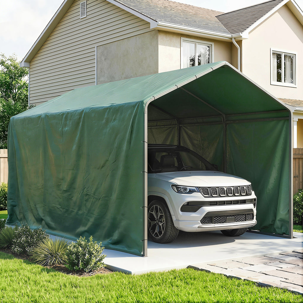 Outsunny 6 x 8m Waterproof Tarpaulin, 90 GSM Tear Resistant PE