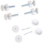 Extendable Safety Dog Gate 76-107cm Pressure Fit, Metal & Plastic, White - Borge' Group Limited