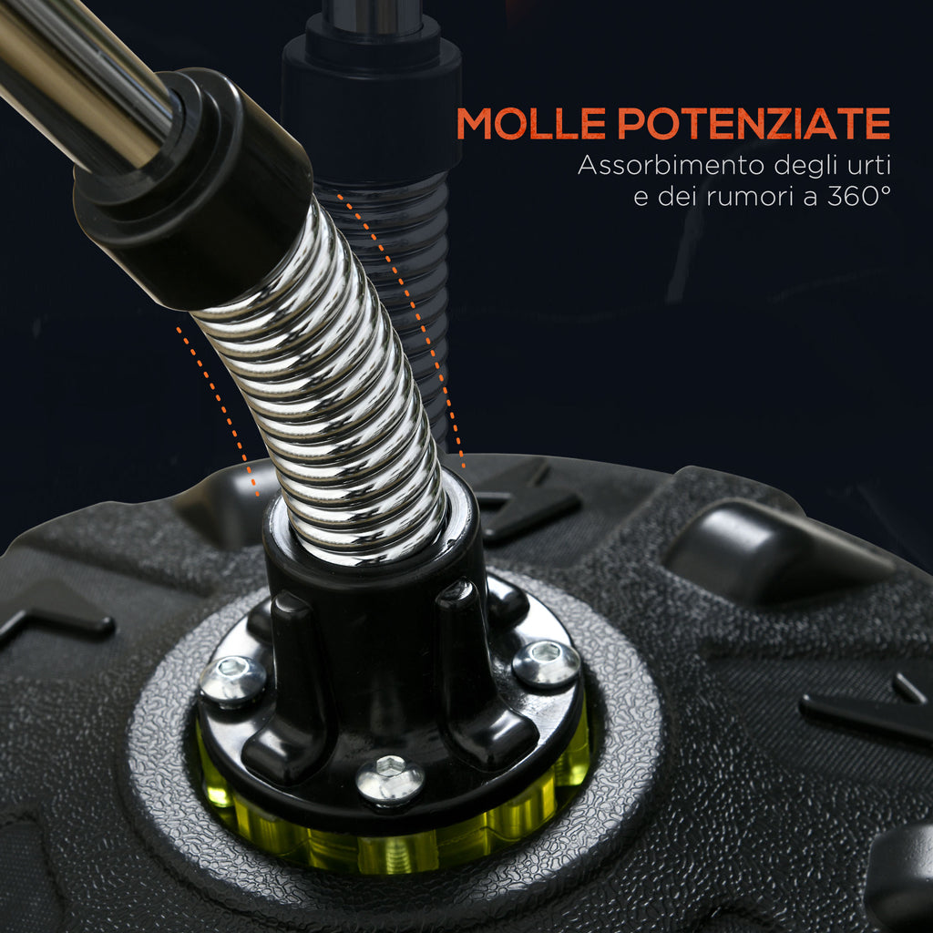 SportNow Boxing bag from the self -supporting ground with adjustable target, filled and suction cup base, black - Borgè