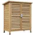 Fir Wood Garden Shed with Waterproof Bitumen Roof, 87x46.5x96.5cm