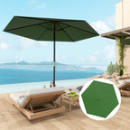 Replacement Canopy for Umbrella Ø3 m with Air Vents for Wooden and Steel Frames, Green
