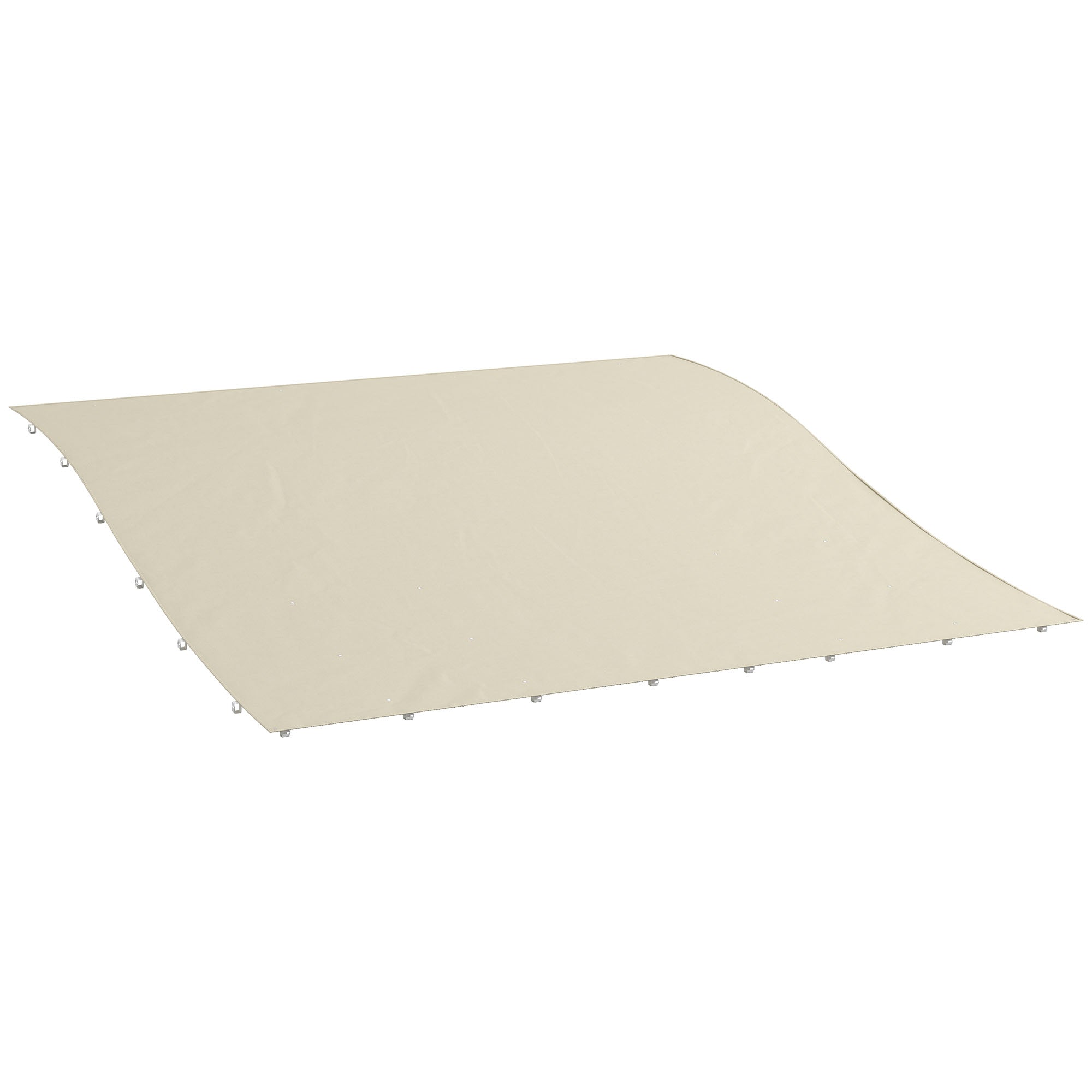Covering Sheet for Gazebo Pergola 3x3 m in Polyester with 16 Drainage Holes, 297x297 cm, Beige