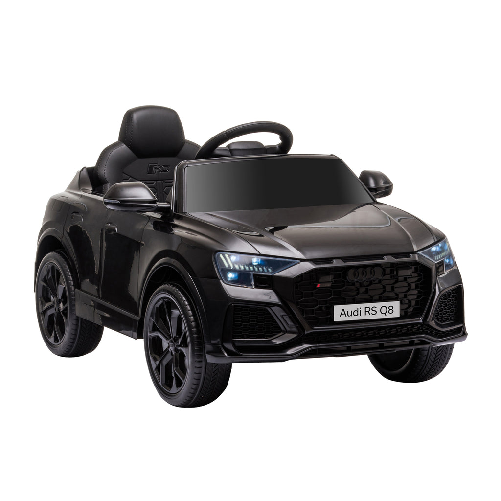 HOMCOM Electric Ride-On Toy Car for Kids 3-5 Years Old, 6V Audi RS Q8, 1.5-3km/h, with Remote Control and Music, Black