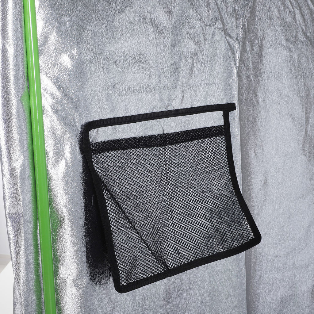 600D Oxford Hydroponic Tent with 5 Adjustable Vents and Window, Hydroponic Growing Greenhouse with Cable Hole for Indoor, 80x80x160cm, Black