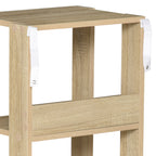 Wall-Mounted Wooden Bookcase with 3 Shelves, Anti-Tip, Non-Slip Feet, 40x29.2x87.9cm
