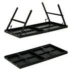 Folding Ping Pong Table with Carry Handle, Made of Aluminum and Wood, 152x76x72 cm, Black