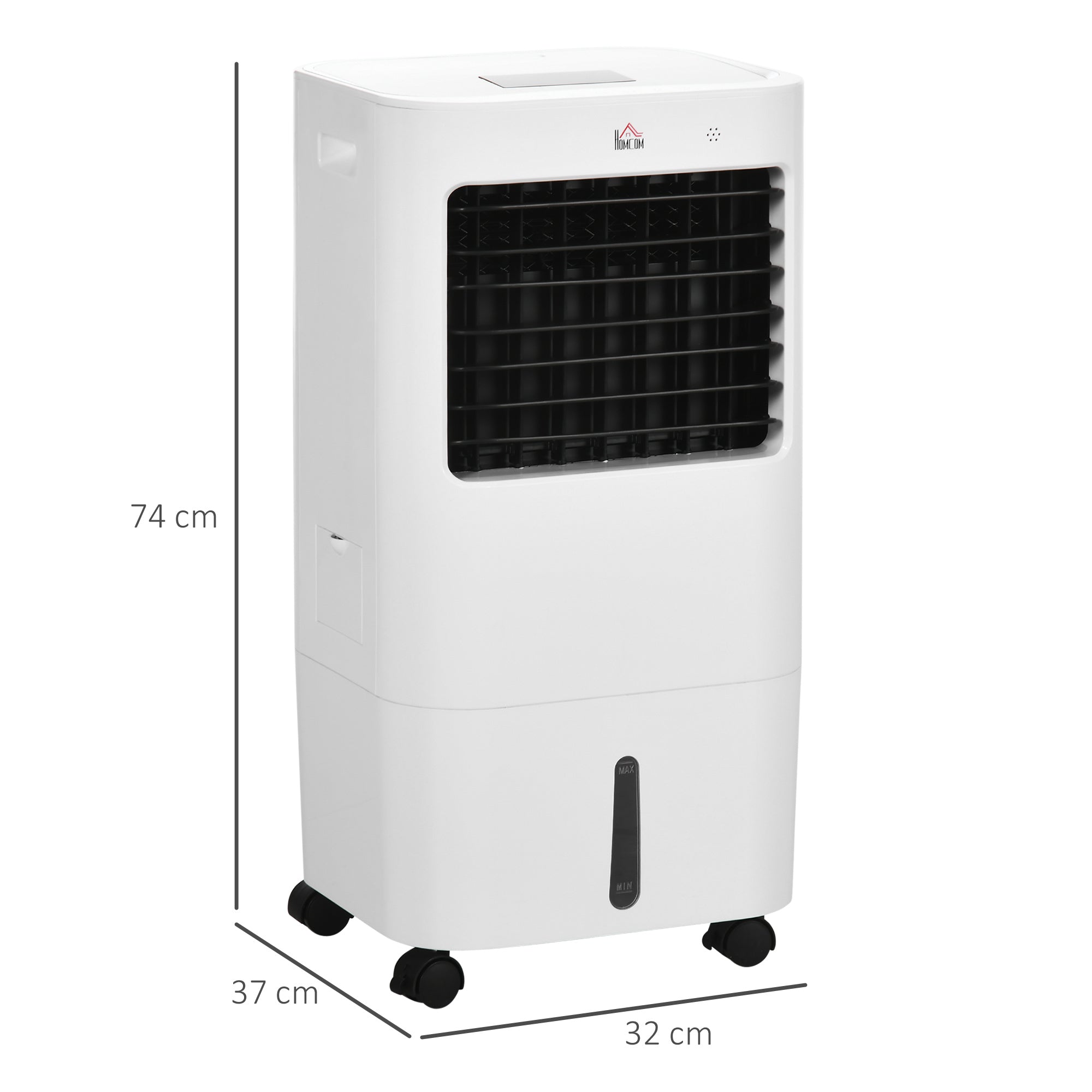 3-in-1 Evaporative Air Cooler and Fan with Ice, 3 Speeds with Timer, 32x37x74 cm, White