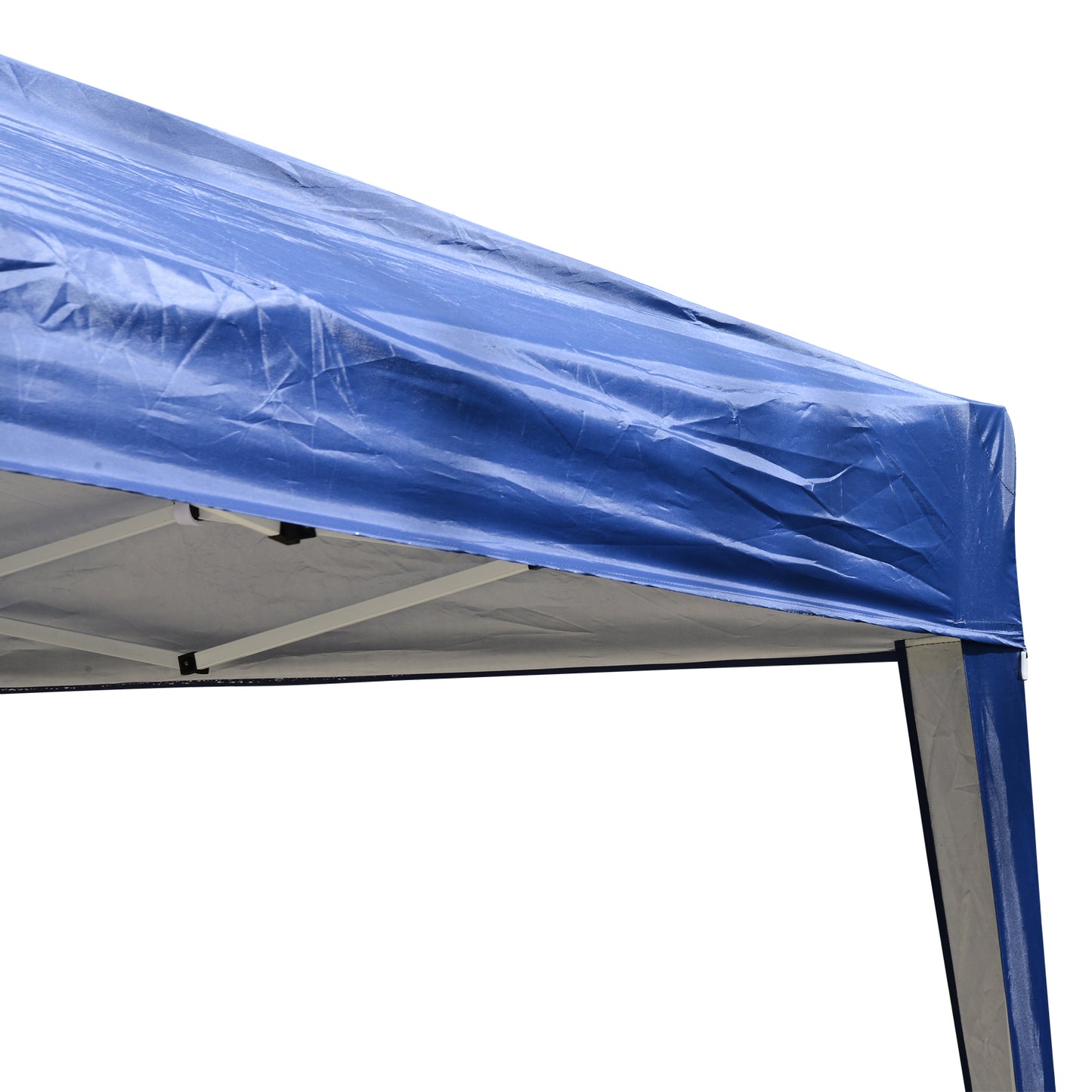 Garden Pop Up Gazebo Height Adjustable Marquee Party Tent Wedding Canopy with Carrying Bag, Blue 3x3m - Borgè