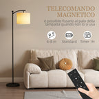 Dimmable LED Floor Lamp with Remote Control, 11 Temperatures and 11 Brightness, 60 Minute Timer, Black