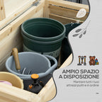 Outsunny 155L Outdoor Wooden Storage Chest with Metal Lid and 2 Shock Absorbers, 110x50x50 cm, Wood Color