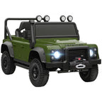 Electric Ride-On Car for Kids Ages 3-5, Land Rover Official 12V with Remote Control, Suspension, LED Lights, Green