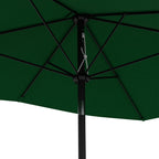 Outsunny 2x3m Rectangular Garden Umbrella with Crank Opening, Green