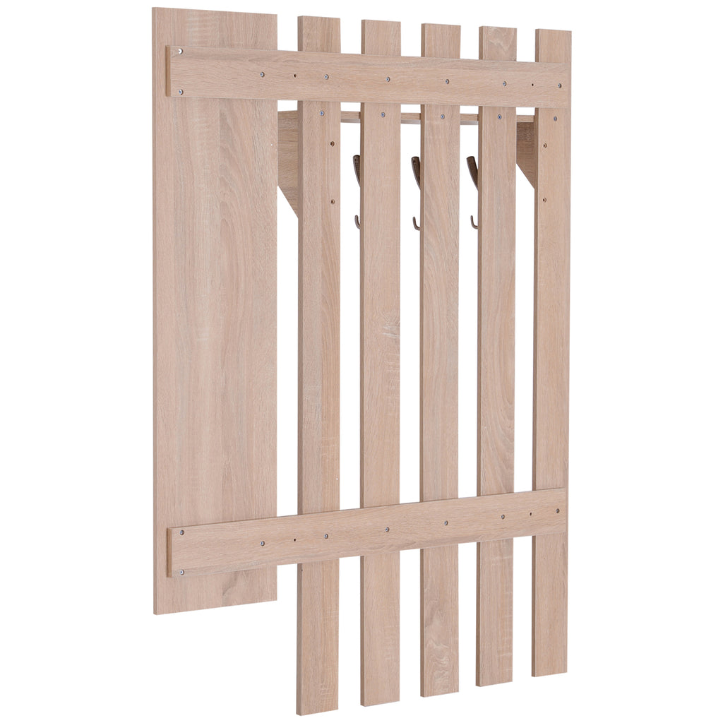 3-in-1 Wardrobe Furniture Set with Mirror and Shoe Rack for Entrance Hallway, Chipboard, 90 x 21.5 x 116cm, Oak